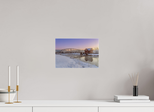 12 x 8″, Canvas Print Winter at War Eagle Mill – Arkansas Historic Mill Fine Art Print