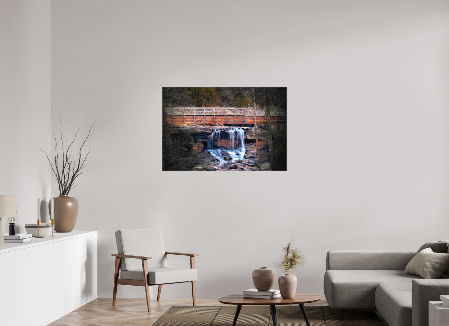 45 x 30″, Canvas Print Pinon Falls