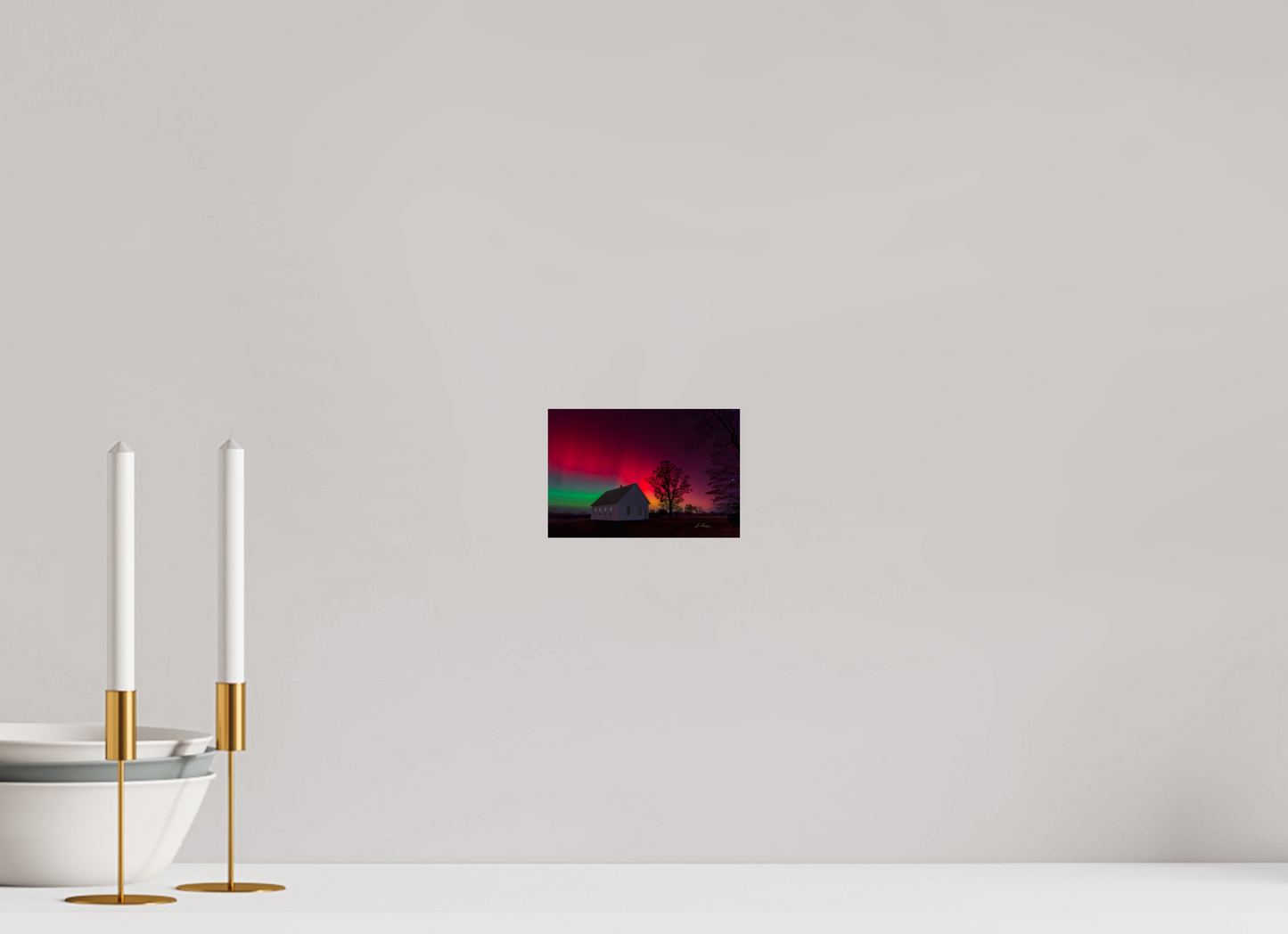 6 x 4″, Print Paper Aurora Over the Ozarks