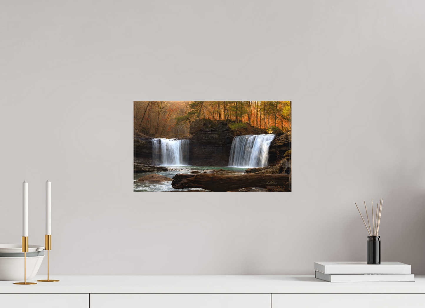 16 x 9″, Canvas Print Twin Falls